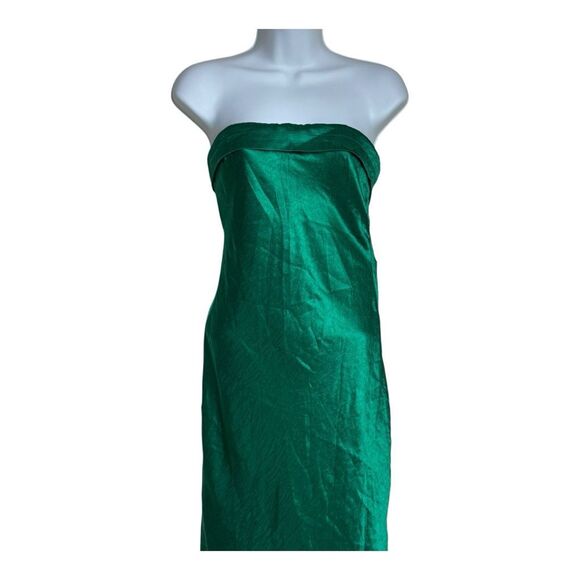 Runaway the label LEILA SLIP DRESS emerald XS NWT holidays party - Picture 5 of 9